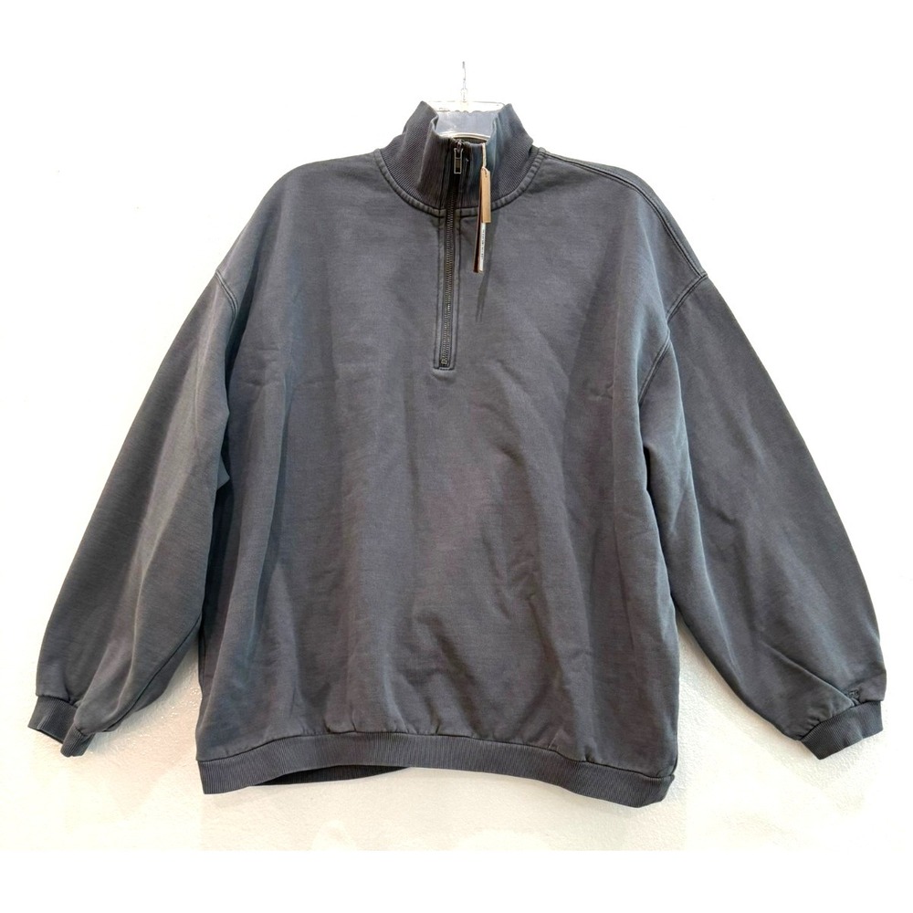 NWT Skims Sz XXS Boyfriend Fleece Slouchy Half Zip Pullover‎ Very Oversized